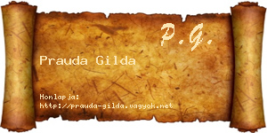 Prauda Gilda névjegykártya